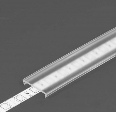 DNA C6 21,6x4,6 Nacvakávací difuzor k profilu pro LED pásky, materiál plast PMMA, povrch čirý, rozměry 21,6x4,6mm, délka l=4100mm.
