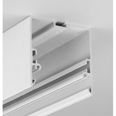 JANOS 53x53mm Přisazený, závěsný profil pro LED pásky, materiál hliník, povrch bílý, rozměry 53x53mm, délka l=4050mm.