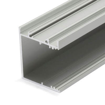 NUPHAR PROFIL 38 WALL 38x33,4mm Nástěnný profil pro LED pásky, materiál hliník, povrch elox šedostříbrný mat, max šířka LED pásků w=30mm, boční úchyt LED pásků, rozměry 38x33,4mm, l=2000mm