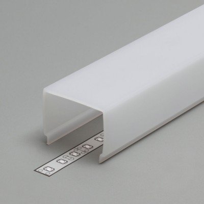 DCSQ 33,4x26mm Difuzor k profilu pro LED pásky nacvakávací, čtvercový, materiál PMMA, povrch opál, rozměry 33,4x26mm
