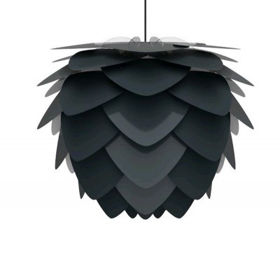 ALUVIA MEDIUM Stínítko svítidla, těleso hliníkové segmenty, povrch černá antracit, pro žárovku 1x15W, E27, rozměry d=590mm, h=480mm, závěs SAMOSTATNĚ