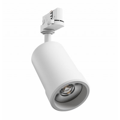 FORIS 20W CCT, ZOOM Bodové svítidlo, těleso hliník, bílá, LED 20W, přepín CCT teplá 3000K/neutr 4000K/denní 6000K, Ra80, plynule nast. vyzař. úhel 20°-45°, 230V, IP20, rozměry d=84mm, h=185mm, 3F adaptér Nordic Aluminium