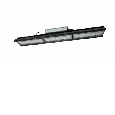 FOSIO 150W, IP66, IK10 Stropní průmyslové prachotěsné svítidlo, těleso hliník, povrch černá, LED 150W, 23000lm, neutrální 4000K,  vyzař. úhel 75°+140°, Ra80, stmív. 1-10V, 230V, IP66, IK10, tř.1, rozměry 745x126x95mm.