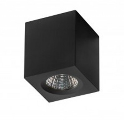NANO Stropní, přisazené, bodové svítidlo, těleso hliník, povrch černá, LED 5W, 420lm, teplá 3000K, 230V, IP20, rozměry: 56x56mm, h=62mm.