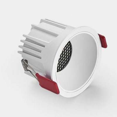 HC03, LED 18W, CCT, TUYA Podhledové svítidlo, hliník, rámeček bílá, komínek bílá, LED 18W, 1800lm, TUYA Zigbee, stmívatelné, nast teplota CCT teplá 3000K - denní 6000K, Honeycomb UGR<19, Ra80, 230V, IP20, d=105mm, h=77mm