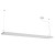 XSPECTER Závěsné svítidlo, hliník, bílá, dif plast opál, LED 60W, neutr 4000K, 8125lm, stmív DALI, vyzař úhel 115°/80°, UGR<16, Ra90, 230V, IP40, 240x33x1500mm, vč závěs lanka l=1500mm, lze zkr, svítí nah/dolů