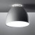 NUR SOFFITTO MINI LED Stropní svítidlo, klobouk hliník, povrch elox šedostříbrná, difuzor polykarbonát, LED, 30W, teplá 2700K, 1396lm/cca 120W žár., 230V, IP20, tř.1, d=360mm, h=280mm. svítí nahoru/dolů