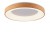 SANTANA Stropní, přisazené svítidlo, těleso hliník, povrch dřevo světlé, dif plast opál, LED 30W, 1800lm, teplá 3000K, 230V, IP20, rozměry d=380mm, h=90mm.