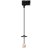 LUCAS BASE TRACK 3 LINE PENDANT GU10 Závěs svítidla, základna kov, černá, pro žárovku 1x10W, GU10ES50, 230V, IP20, d=57mm, h=1600mm, vč 3F adaptéru NORDIC ALUMINIUM, krycí váleček SAMOSTATNĚ