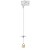 LUCAS BASE TRACK 3 LINE PENDANT GU10 Závěs svítidla, základna kov, bílá, pro žárovku 1x10W, GU10ES50, 230V, IP20, d=57mm, h=1600mm, vč 3F adaptéru NORDIC ALUMINIUM, krycí váleček SAMOSTATNĚ