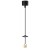 LUCAS BASE 1R PENDANT GU10 Závěs svítidla, základna kov, černá, pro žárovku 1x10W, GU10ES50, 230V, IP20, d=57mm, h=1600mm, krycí váleček SAMOSTATNĚ