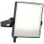 DRYDEN LED 10W IP65 VÝPRODEJ Venkovní svítidlo, reflektor plochý, těleso hliník, povrch černá, difuzor plast opál, nastavitelný směr svícení, LED 10W, 800lm, neutrální 4000K, 230V, IP65, tř.1, rozměry 133x115