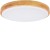BISHO 24W CCT Stropní svítidlo, rámeček dřevo světlé, dif plast opál se třpyt. efektem, LED 24W, 1600lm, dálkovým ovladačem stmívatelné. CCT nast teplota teplá 3000K-denní 6500K, Ra80, 230V, IP20, d=420mm, h=50mm