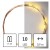 VR NANO řetěz 10 LED, baterie 2xAA, IP20, 0,9m Vánoční nano řetěz, vnitřní, stále svítící, 10 LED, teplá, svítící část l=0,9m, přívodní kabel měděná l=0,5m, na baterii 2xAA, 1,5V, IP20, časovač 6h/18h nebo stále