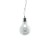 LUCE MAX Závěsné svítidlo, základna a objímka kov chrom, difuzor čiré fouk. sklo s dekor. hliník. drátky uvnitř, pro žár 1x60W, E27, 230V, IP20, tř.1, rozměry d=220mm, vč. lank. závěsu l=390-1200mm, l