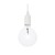 EDISON Závěsné svítidlo, základna kov, objímka bílá mat, pro žárovku 1x60W, E27, 230V, IP20, tř.1, těleso d=110mm, závěsný kabel s bílým textilním úpletem l=400/1300mm, lze zkrátit