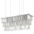 MARTINEZ Závěsné svítidlo lustr, základna kov, povrch chrom, dekorativní křišťálové ověsy, pro žárovku 8x40W, E14, 230V, IP20, tř.1, rozměry 1030x400x305mm, vč závěs lanek l=1320mm, lze zkrátit.