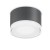 URANO Stropní přisazené svítidlo, těleso hliník, povrch práškový lak šedá mat, difuzor plast mat, pro LED, 1x15W, GX53, 230V, do koupelny IP44, tř.1. rozměry d=120mm h=75mm