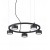 MINOR Závěsné svítidlo, základna kov, povrch černá, pro LED 5x15W, GX53, 230V, IP20, tř.2, rozměry d=500mm, závěsný kabel l=2190mm lze zkrátit.