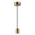 SET UP Závěsný kabel s objímkou, základna kov, povrch mosaz, pro žárovku 1x60W, E27, 230V, IP20, tř.2, rozměry d=45mm, závěsný kabel l=2145mm lze zkrátit stínítko SAMOSTANĚ