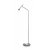 DIESIS Stojací lampa, těleso kov, povrch nikl, LED 4,5W, 280lm, teplá 3000K, 230V, IP20, rozměry d=280mm, h=1510mm, vypínač na kabelu.
