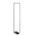 FRAME Stojací lampa, základna kov, barva černá, difuzor plast opál, LED 30W, 3100lm, teplá 3000K, 230V, IP20, tř.2, rozměry 120x300mm, h=1505mm.
