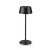 PURE Stolní venkovní lampa, těleso kov, povrch černá, difuzor plast opál, LED 1,5W, 230lm, teplá 3000K, dotykové stmívání, nabíjení USB-C, výdrž cca 7 hodiny, IP54, rozměry d=115mm, h=320mm.
