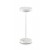 TOFFEE Stolní venkovní lampa, těleso hliník, povrch bílá, difuzor plast opál, LED 2W, 230lm, teplá 3000K, nabíjení USB-C, výdrž cca 4 hodiny, IP54, rozměry d=120mm, h=320mm.