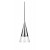 CONO Závěsné svítidlo, těleso kov, povrch chrom lesk, pro žárovku 1x28W, GU10, 230V, IP20, tř.2, rozměry d=150mm, h=300mm, vč závěs kabelu l=2333mm, lze zkrátit.