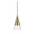 CONO Závěsné svítidlo, těleso kov, povrch mosaz, pro žárovku 1x28W, GU10, 230V, IP20, tř.2, rozměry d=150mm, h=300mm, vč závěs kabelu l=2333mm, lze zkrátit.