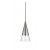 CONO Závěsné svítidlo, těleso kov, povrch nikl, pro žárovku 1x28W, GU10, 230V, IP20, tř.2, rozměry d=150mm, h=300mm, vč závěs kabelu l=2333mm, lze zkrátit.