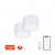 RONDATE Stropní svítidlo, 2ks, kov, bílá,  dif plast opál, LED 12W, 840lm, smart TUYA, Matter Zigbee 3.0, dálk ovl. (souč.) nebo mob. tel. CCT nast teplá 2700K-denní 6500K, stmív, 230V, d=150mm, h=100mm