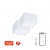 CANTO Stropní svítidlo, 2ks, kov, bílá, dif plast opál, LED 12W, 840lm, smart TUYA, Matte, Zigbee 3.0, dálk ovl. (souč.) nebo mob. tel. CCT nast teplota teplá 2700K-denní 6500K, stmív, 230V, 150x150x100mm