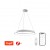 LIMITADO závné svítidlo, kov, bílá, dif plast opál, LED 39W, smart TUYA, Matter, Zigbee 3.0, dálk ovl. (souč.) nebo tel.  CCT nast teplota teplá 2700K-denní 6500K, stmív, 230V, d=600mm, h=60mm, záv l=1200mm