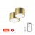 RONDATE Stropní svítidlo, 2ks, kov, zlatá,  dif plast opál, LED 12W, 840lm, smart TUYA, Matter Zigbee 3.0, dálk ovl. (souč.) nebo mob. tel. CCT nast teplá 2700K-denní 6500K, stmív, 230V, d=150mm, h=100mm
