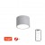 RONDATE Stropní svítidlo, kov, šedá,  dif plast opál, LED 12W, 840lm, smart TUYA, Matter, Zigbee 3.0, dálk ovl. (souč) nebo mob. tel. CCT nast teplá 2700K-denní 6500K, stmív 230V, d=150mm, h=100mm