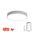 RONDATE Stropní svítidlo, kov, šedá, dif plast opál, LED 25W, 1750lm, smart TUYA, Matter, Zigbee 3.0, dálk ovlad (souč) nebo mob. tel. CCT nast teplá 2700K-denní 6500K, stmív 230V, d=400mm, h=100mm