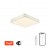 PERFECTO Stropní svítidlo, těleso kov, povrch bílá, dif plast opál, LED 24W, 1500lm, smart TUYA, WiFi, dálk ovl. (souč) nebo mob. telefonem CCT nast teplá 2700K-denní 6500K, stmív 230V, 300x300x60mm