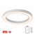 PASTEL SLIM Stropní svítidlo, těleso kov, bílá, dif plast opál, LED 66W, smart TUYA, Matter, Zigbee 3.0, dálk ovl. (souč) nebo mob. tel. CCT nast teplá 2700K-denní 6500K, stmív 230V, d=950mm, h=70mm
