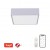 CANTO Stropní svítidlo, těleso kov, bílá, dif plast opál, LED 22W, 1610lm, smart TUYA, Matter, Zigbee 3.0, dálk ovl. (souč) nebo mob. tel. CCT nast teplá 2700K-denní 6500K, stmív 230V, 280x280x70mm