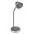 FINCH Stolní lampa, kov, šedá se stříbrnými detaily, LED 9W, 450lm, dotyk. CCT nastav teplota 3000K- denní 6000K, stmív. ve 3 krocích, 12V, IP20, 128x120x425mm, bezdrátové nabíjení tel, USB Qi 10W
