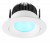 KAPEGO Vestavné stropní svítidlo, těleso hliník, povrch bílá, LED 16W, teplá 2700K, 710lm, stmívatelné, RGB, Ra80, Ra80, 230V, IP20, rozměry d=110mm.