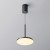 JEUS HL 12W Závěsné svítidlo, těleso kov, povrch černá, difuzor plast opál, LED 12W, 700lm, teplá 3000K, 230V, IP20, tř.1, rozměry d=185mm, h=215mm, vč závěs kabelu l=1950mm, lze zkrátit.