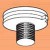 3F Vsuvka, hliník pro uchycení svítidla, M10/1, závit l=12mm, NORDIC ALUMINIUM - GLOBAL TRAC - LIVAL