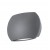 WALL LIGHT Nástěnné venkovní svítidlo, těleso hliník, povrch tmavě šedá, LED 2x3W, teplá 3000K, 510lm, 230V, IP54, rozměry 150x70x110mm, svítí nahoru/dolů