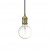 Avra Závěsný kabel s objímkou, kryt objímky kov, povrch antická mosaz, pro žárovku E27, max.60W, 230V, IP20, tř.2. rozměry h=102mm, d=51mm, včetně závěsného kabelu s textilním úpletem - černá, l=2000mm
