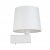 FILIN WL 1x10W, E27 Nástěnná lampa, základna kov, povrch bílá, stínítko textil bílá, pro žárovku 1x10W, E27, 230V, IP20, tř.1, rozměry d=200mm, h=250mm, vč.vypínače