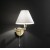 DOME HOTEL Nástěnné svítidlo, dvě ramena, otočná, základna kov, povrch zlatá lesk, stínítko textil bílá, pro žárovku 1X40W, E14, IP20, rozměry d=220mm, 250x330mm, vč vypínače.
