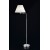 DOME HOTEL Stojací lampa, dvě ramena, otočná, těleso kov, povrch chorm lesk, stínítko textil bílá, pro žárovku 1x60W, E27, 230V, IP20, rozměry d=450mm, h=1300-1700mm, vč vypínače na tělese.