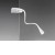 CLIP SNAKE Stolní lampa s klipem, skřipcem, flexibilní rameno,  těleso plast a kov, povrch bílá lesk, LED 3W, teplá 3000K, 260lm, 230V, IP20, rozměry l=630mm.
